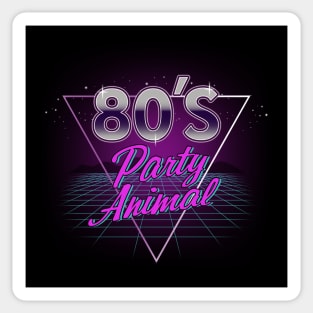 Rad 80's Kid Party Animal Gen X 80's Lover Slogan Sticker